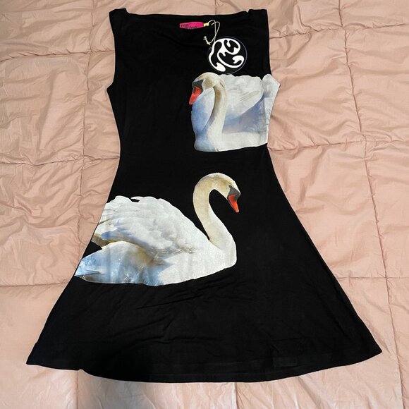 Tyler McGillivary Swan Mini Dress Size Large (runs very small) - Picture 2 of 6